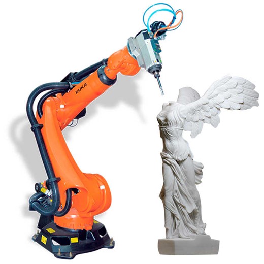7-Axis Robot Arm CNC Router 3D Sculpture Engraving Machine for Wood Foam EPS Mold Milling with PLC Core Components