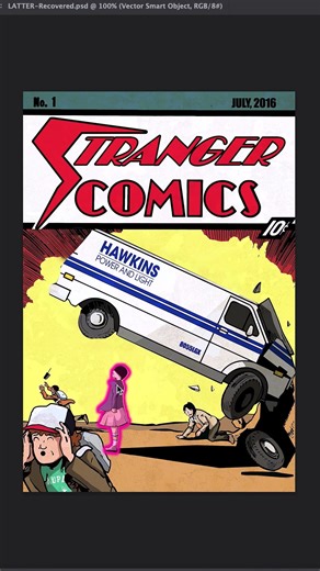 I Animated Stranger Things Fan Art Using Photoshop & After Effects