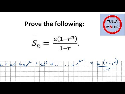 Proof of Sum of Geometric Series Formula (using proof by induction)