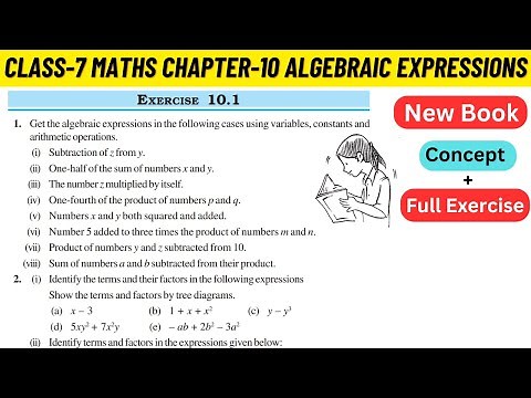 Class 7 Maths Chapter 10 Algebraic Expressions NCERT Exercise 10.1 Full Solved #class7maths