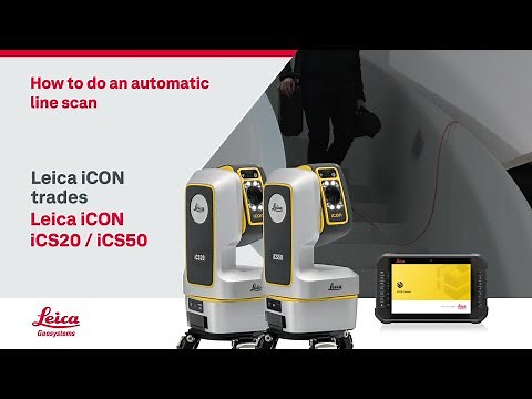Leica iCON trades - How to do an automatic line scan