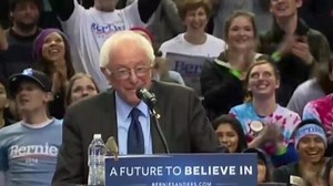 A bird crashed the Bernie Sanders rally