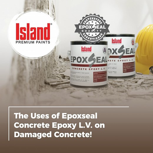 Revive damaged concrete with Epoxseal Concrete Epoxy L.V. – the ultimate adhesive, seal, and repair solution! Don't let damaged concrete hold you back. Read on to learn more! #IslandPremiumQuality #DoesItBetter #EpoxSealQuality #ProteksyongGarantisado | Island Premium Paints