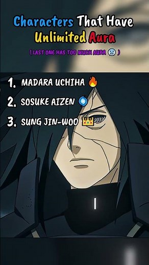 Characters With Unlimited Aura 🥶🔥