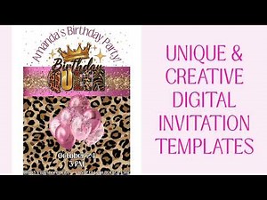 Leopard print birthday party invitation, girls birthday party leopard print, leopard print theme