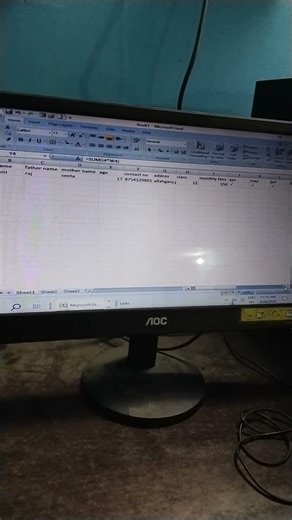 Student fees record in m excel sheet