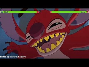 Stitch vs. Leroy with healthbars