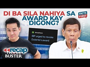 Digong, pinarangalan ng 'IBP Golden Pillar of Law Award'