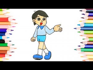 Vẽ Dekisugi - How to draw Dekisugi from Doraemon - Dekisugi Hidetoshi - BAHAKIDS TV