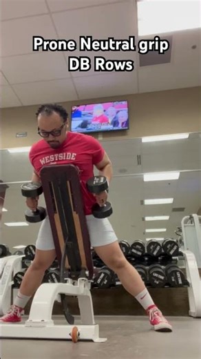 Prone Neutral Grip DB Rows #strengthandconditioning #backworkout #bodybuilding #revenantscoaching