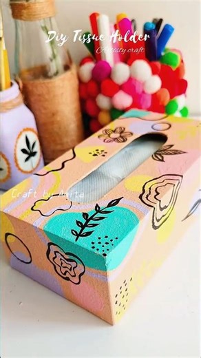 Diy tissue paper holder #artandcraft #artistycraft #shorts