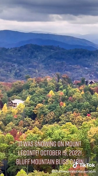 Snowy October at Bluff Mountain Bliss Cabin