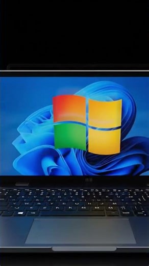 Windows logo turns into a laptop screen