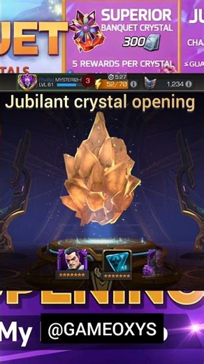 MCOC Jubilant Crystal Opening Banquet event #shorts #mcoc #gaming