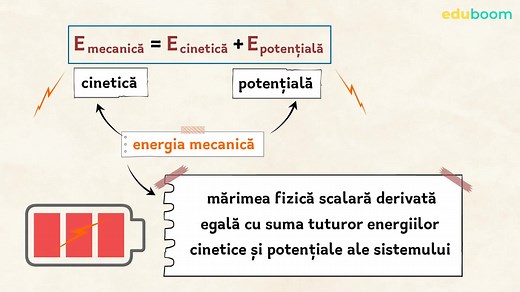 Energia mecanică totală. Legea conservării energiei mecanice totale. Fizică clasa a 9-a