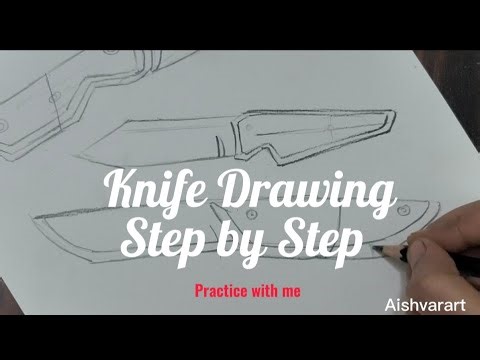 Knife Drawing for Beginners | Practice with Me (Easy + Fast)