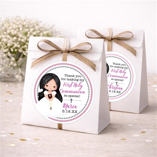 First Holy Communion Stickers: Personalized Party Favor Labels - Etsy