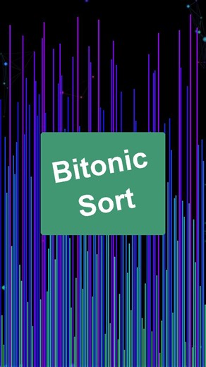 Bip Bop Bip Boop Algorithmic Sorting on Instagram: "Bitonic Sort in blue-to-purple gradient 💙💜 Watch wave patterns emerge then flatten into perfect order! This algorithm creates BITONIC SEQUENCES — arrays that first increase then decrease (or vice versa) 🌊 Built specifically for parallel computing where multiple processors work simultaneously. O(n log² n) complexity but INSANE speed on GPUs! 🚀 See those blue-to-purple waves? Each one represents a bitonic sequence being split and merged. Used