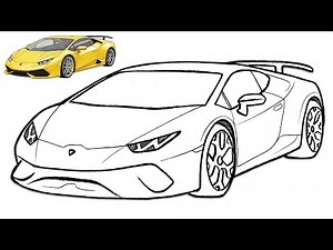 Lamborghini Drawing for Beginners | How to Draw a Lambo Car Step by Step