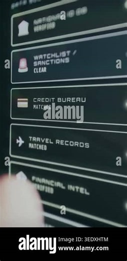 Confirming the identity of a person using the Database verification Stock Video Footage - Alamy