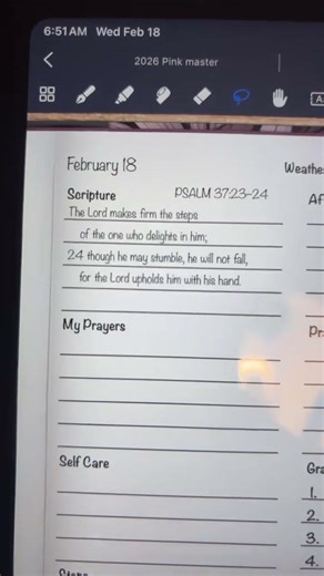 Writing scripture, prayers and affirmations all inside my Christian Faith Digital Planner
