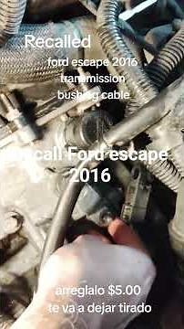 Recall 2016 Ford escape transmission shifter bushing