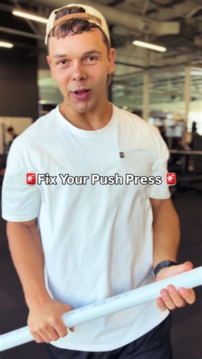 🚨 How to do a Push Press 🚨 Some ques to do master one of the most important upperbody strength exercises there is. The push press. #fit #workout #fitness #fitnessmotivation #weightlifting