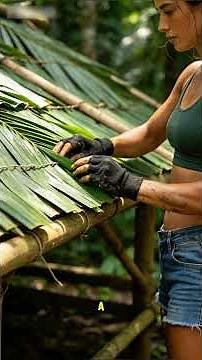 HOT Jungle Survival Girl Builds Ultimate Bamboo Shelter 🎍