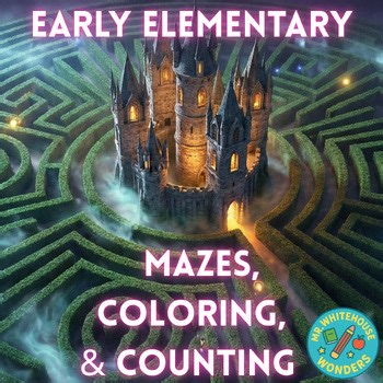 200  Activities Bundle | Mazes | Coloring | Counting | Early Elementary