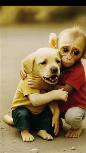 🐶🐒 Dog and Monkey – A Friendship That Shocked Everyone! 💞 Heart touching story l ❤️