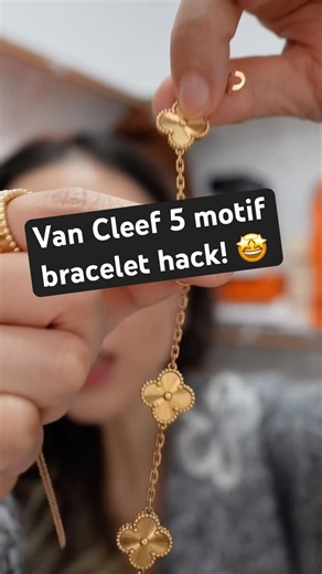 How to wear Van Cleef 5 motif bracelet as a necklace #vancleefandarpels #vancleef