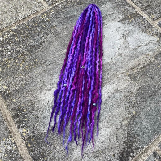 Custom - Double Ended Wool Dreadlocks - Purple - Select Your Length & Amount - Etsy