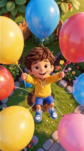 The Balloon Tree! 🌲🎈🌈🌳 #shortvideo #kidsvideo #kids #toddlervideos #funforkids #shorts #animation