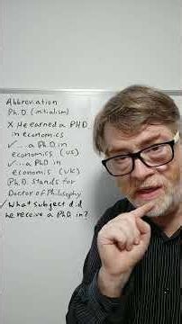Do You Make This Common Error with the Abbreviation Ph.D. ? Many Do - English Tutor Nick P