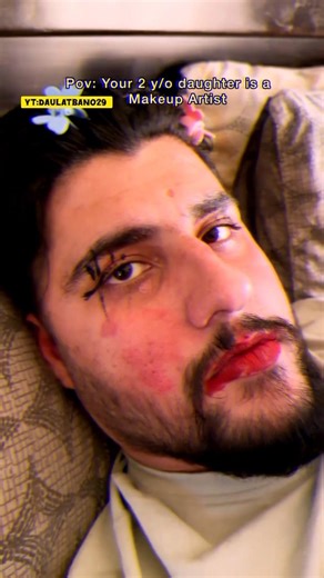 Baba eye open 🤣 #fatherdaughterbond #fatherdaughter #youtubeshorts #funny #makeup #viral