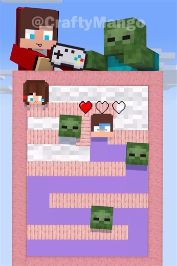 JJ Maze Run Save Sister 🥸🤣 | Minecraft Animations