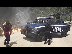 GTA 5 POLICIA | POLICIA DE MICHOACAN EN ENFRENT4M1ENT0 | TheAxelGamer