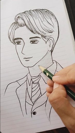 ❄️POV: You finally learned how to draw a COOL MAN #ANIME #easydrawing #manhwa #2d #aestheticsketch