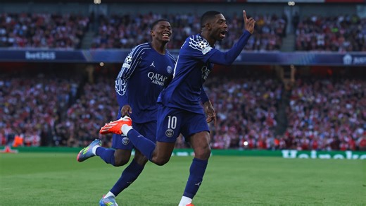 Arsenal 0-1 PSG: Dembele scores, Donnarumma saves as Gunners lose first leg at home
