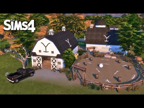 🐴Yellowstone Barns | Sims 4 Speed Build | No CC
