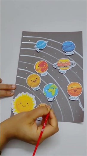 Solar System poster for kids #kidsproject #solarsystem #poster #diy #craft #simplediy #class2