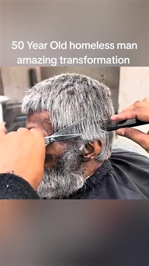 50 Year Old homeless man amazing transformation #shave#asmr#homeless#haircutting @ASMR vibes @TikTok Fade ASMR🇬🇧