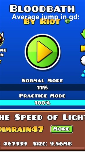 Average geometry dash jump be like: #geometrydash/ #mobile/ #memes