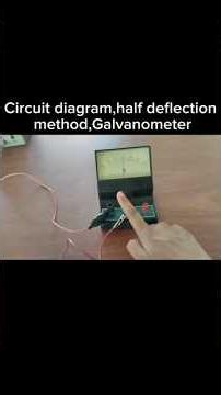 Galvanometer Circuit: Half Deflection Method #automobile #physics #science