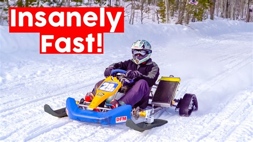 70 MPH Shifter Kart on Temu Snow Tracks—It Absolutely Rips!