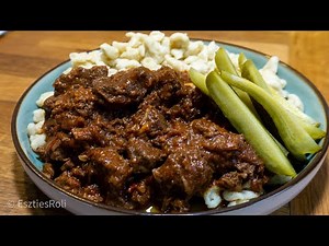 Vörösboros MARHAPÖRKÖLT nokedlivel, Esztitől