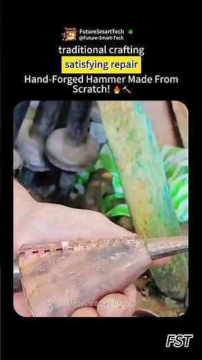Hand-Forged Hammer Made From Scratch! 🔥🔨