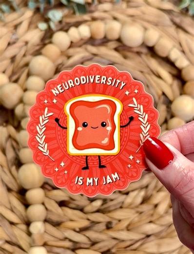 Neurodiversity is My Jam Sticker, Neurodivergent Sticker, ADHD Autism Sticker, Cute Neurodiversity Vinyl Decal, Laptop Water Bottle Sticker - Etsy