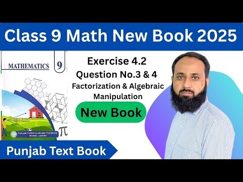 9th Class Math New Book Chapter 4 Exercise 4.2 - class 9th math exercise 4.2 Question no.3 & 4