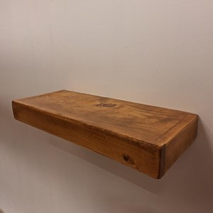 Rustic Wooden Floating Shelf - Etsy